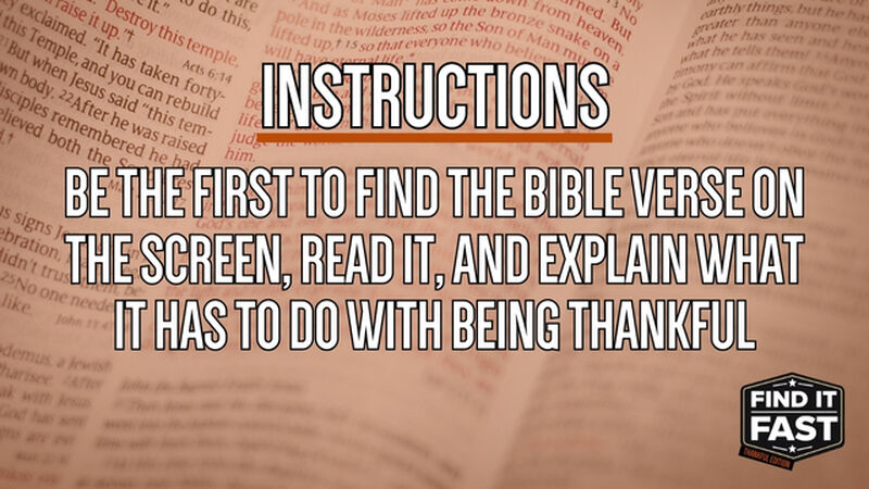 Find It Fast: Thankful Edition